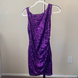 Ali Ro Purple Sequin Dress Size M